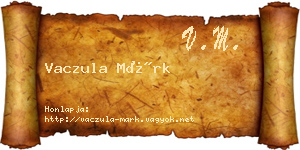 Vaczula Márk névjegykártya